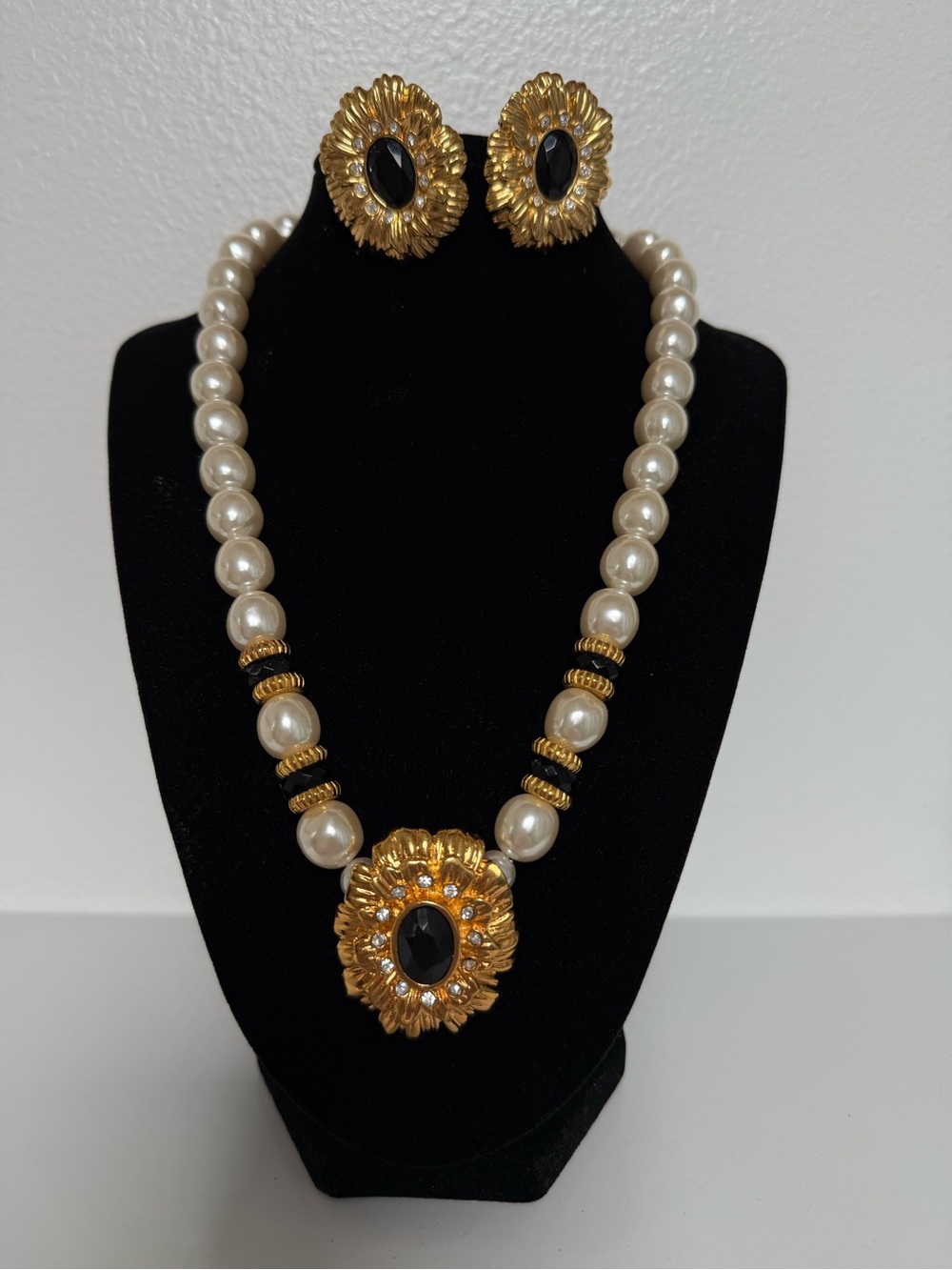 Vintage signed K.J.L. for Avon statement jewelry set